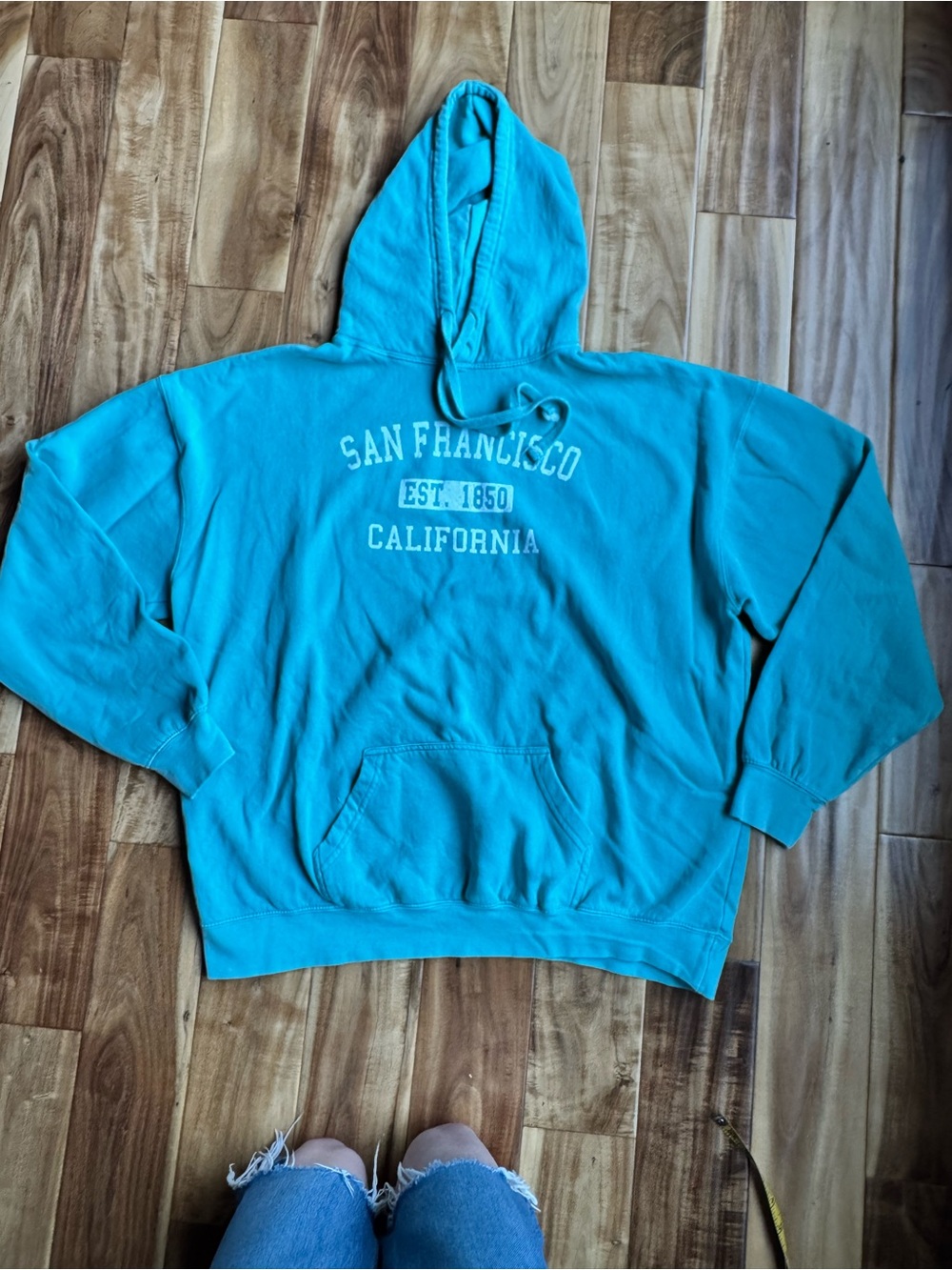 San Francisco Teal Fleece-Lined Hoodie